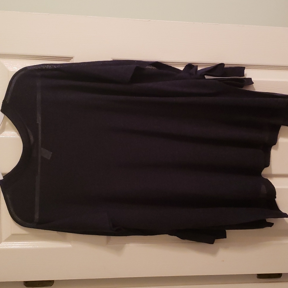 Navy Blue J. Jill Knit Poncho, OS